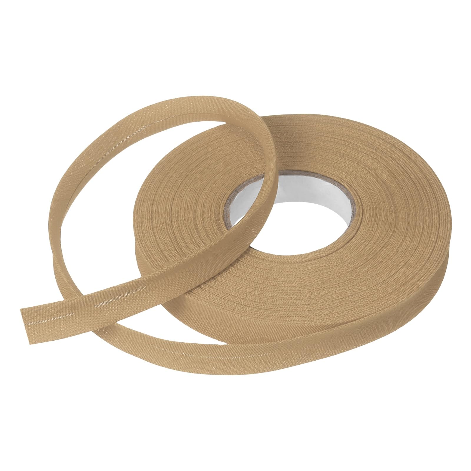 sourcing map 1/2 Inch Single Fold Bias Tape Polyester Continuous Bulk Bias Tape for Sewing,Seaming Quilting Hemming Binding Crafts (Khaki 15 Yards) โ image 1