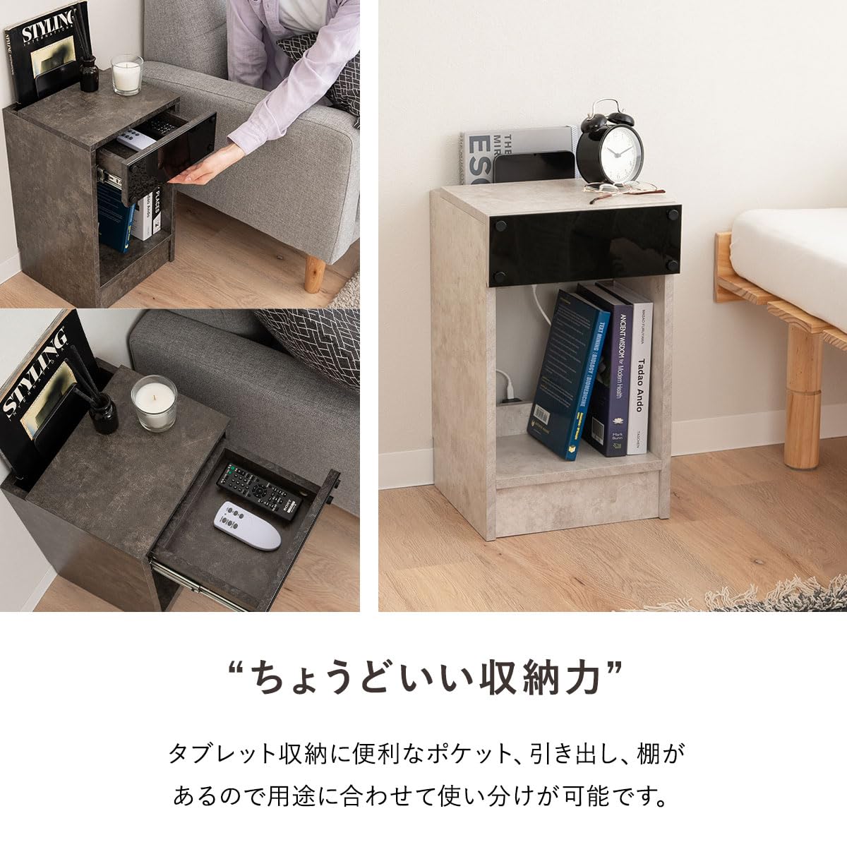 Amazon.co.jp: LOWYA ロウヤ ローテーブル リビングテーブル 引き出し