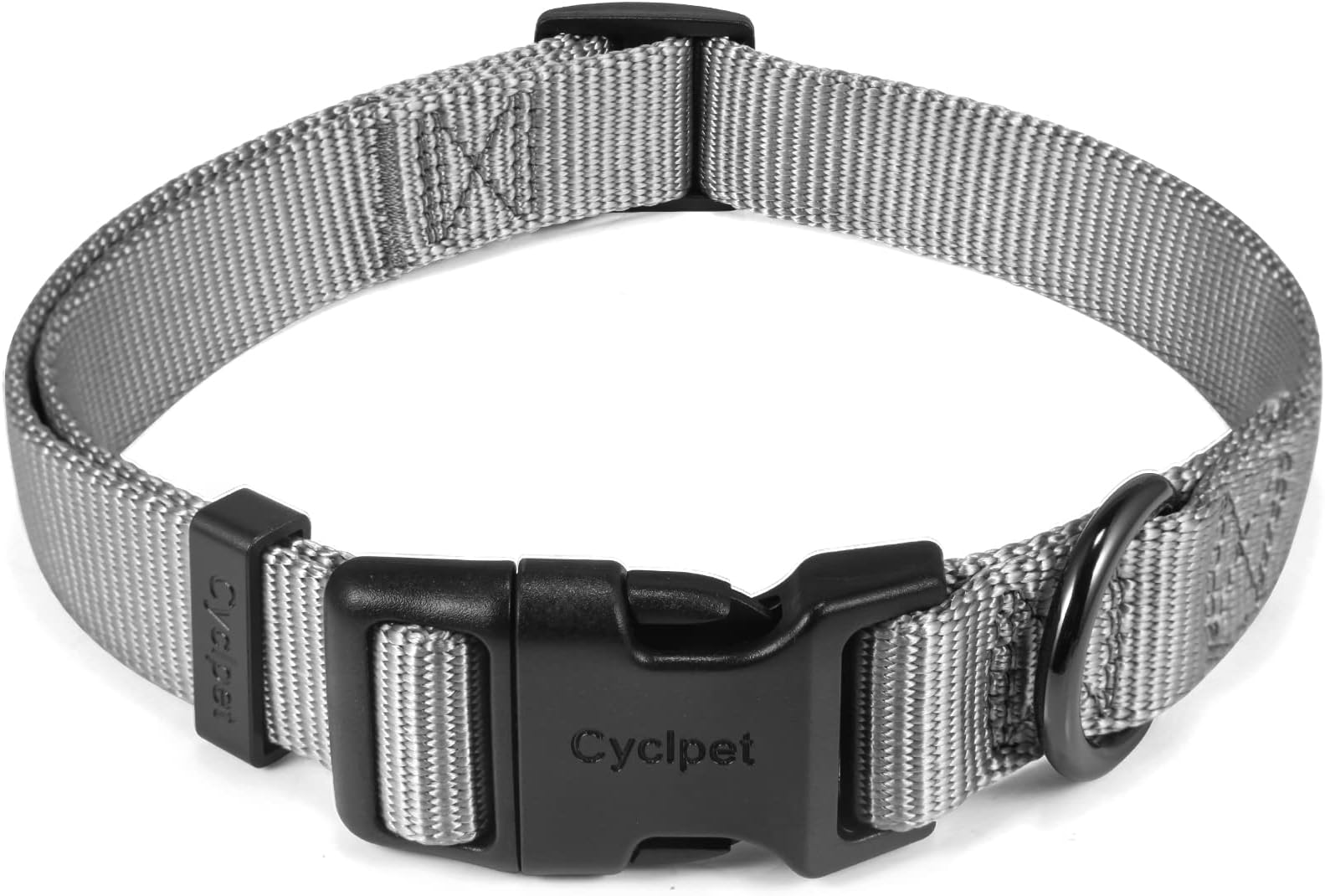 Premium Classic Nylon Webbing Adjustable Dog Collars,Soft and Smooth Traditional 3/4 Inch Wide Dog Collars with Quick Release Buckle for Medium Dogs Daily Helper. (Medium, Ultimate Grey)