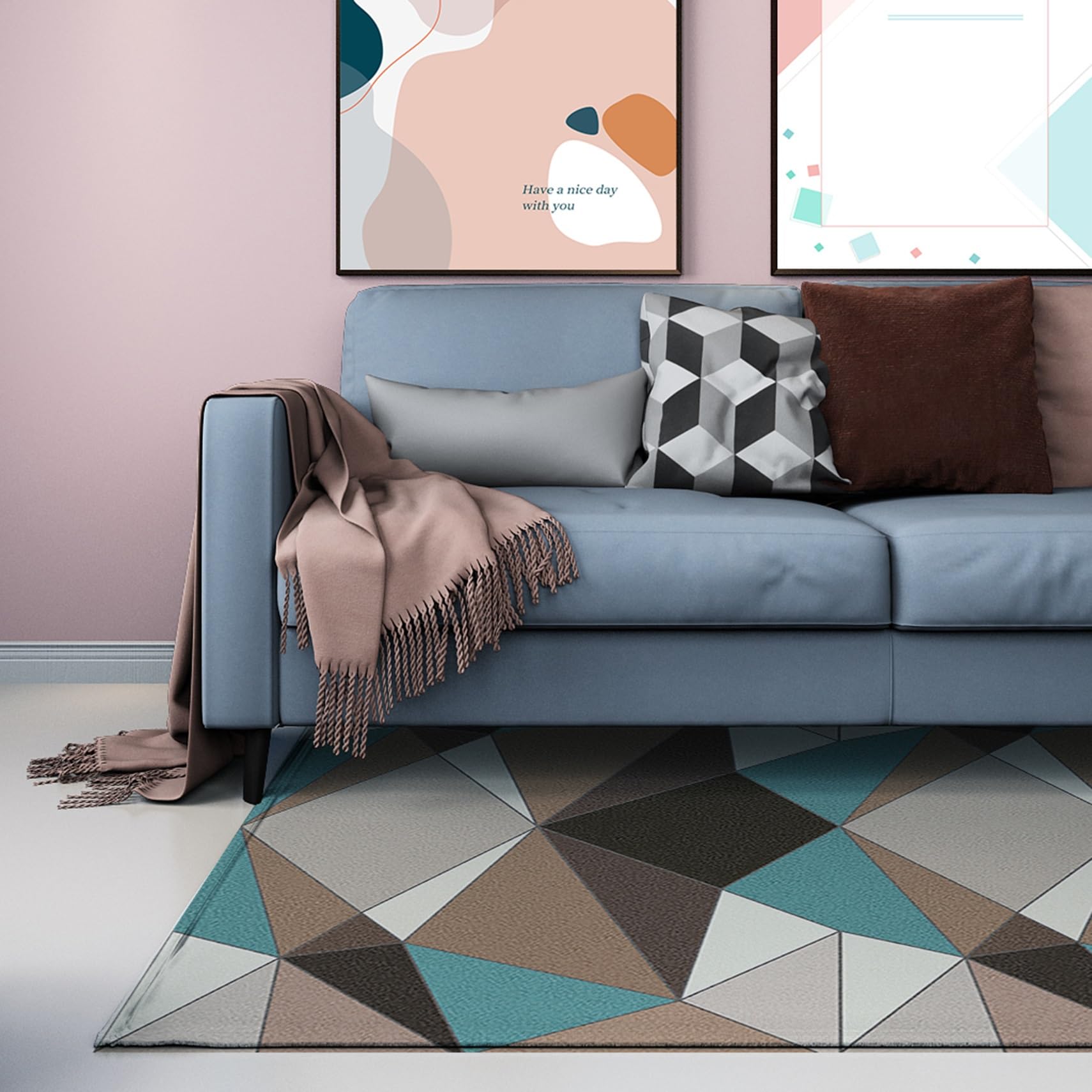 Dywaniki Dywanowe 50 x 200 cm Lekki, Zmywalny I Antypoślizgowy, Niestandardowej Długości Antypoślizgowy Dywanik, Zmywalny Dywanik Do Kuchni, Holu, Pralni, D