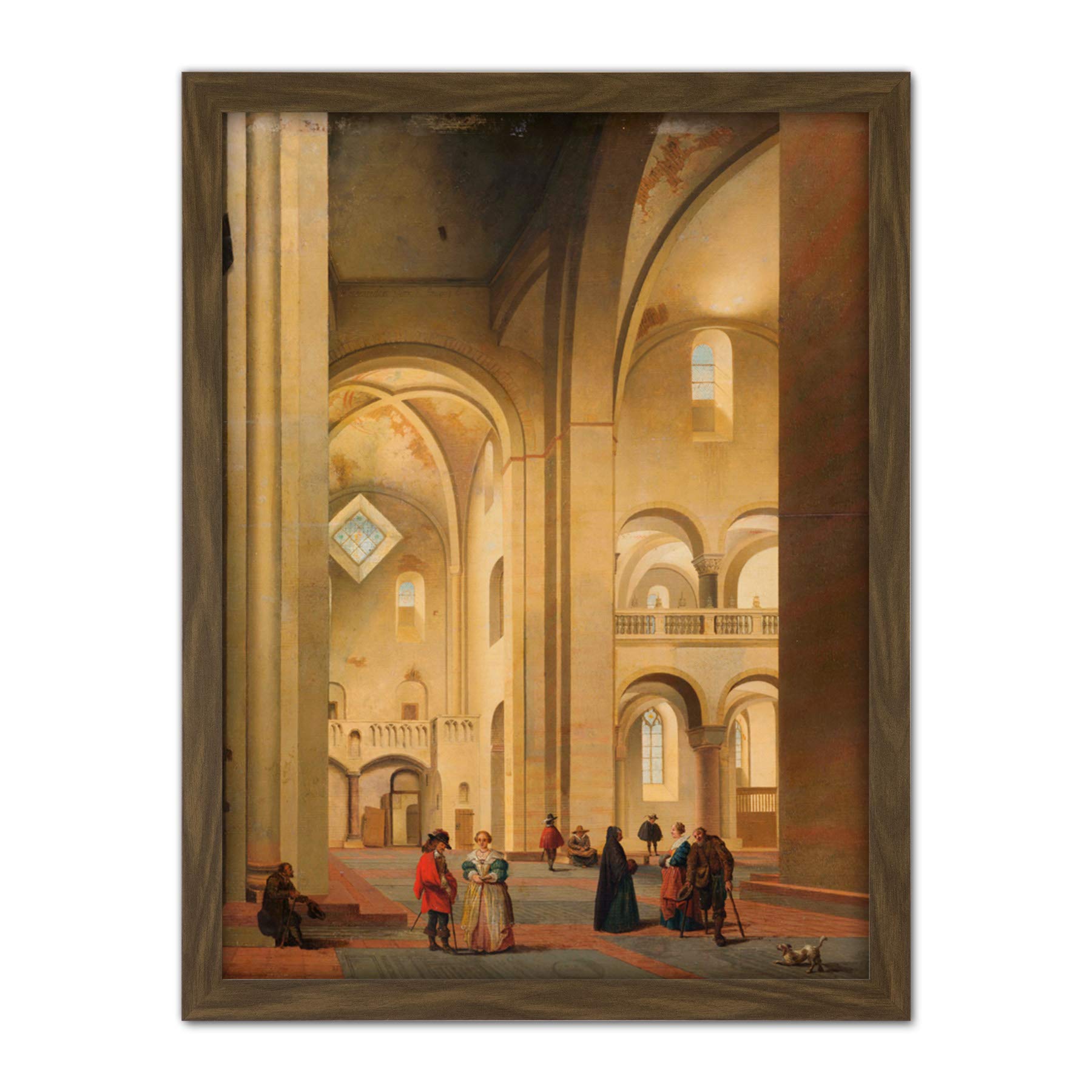 Artery8 Saenredam The Transept Of The Mariakerk In Utrecht Artwork Framed Wall Art Print 18X24 Inch