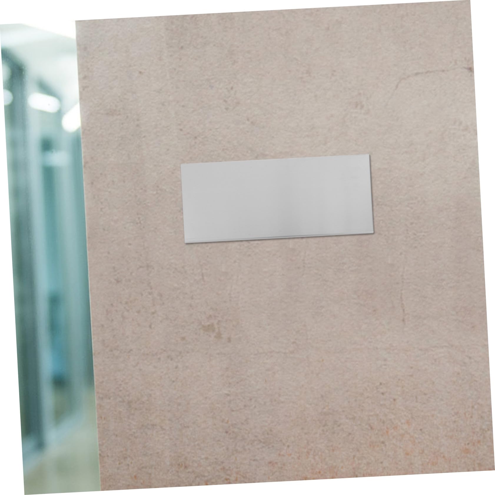 Plaque Metallique Adhésive 25x11 Cm en Acier Inoxydable Brossé, Plaque Signalétique de Porte Vierge, Lot de 2, pour Bureau, École, Hôpital, Hôtel