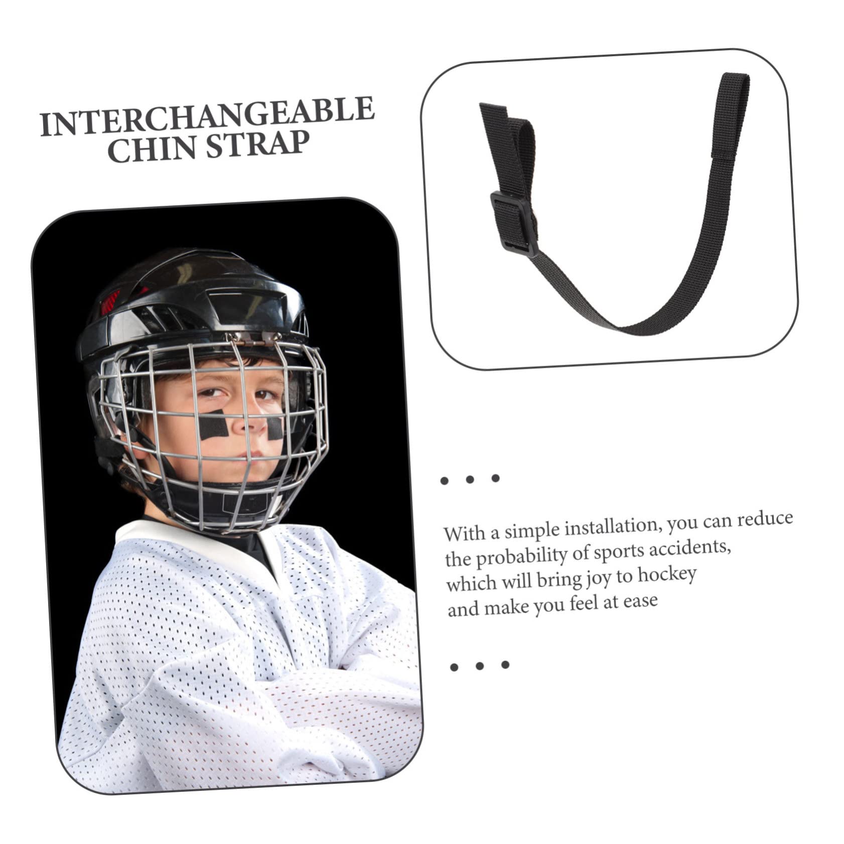 UPKOCH Correa de Barbilla para Casco de Hockey Instalación Portable y Segura
