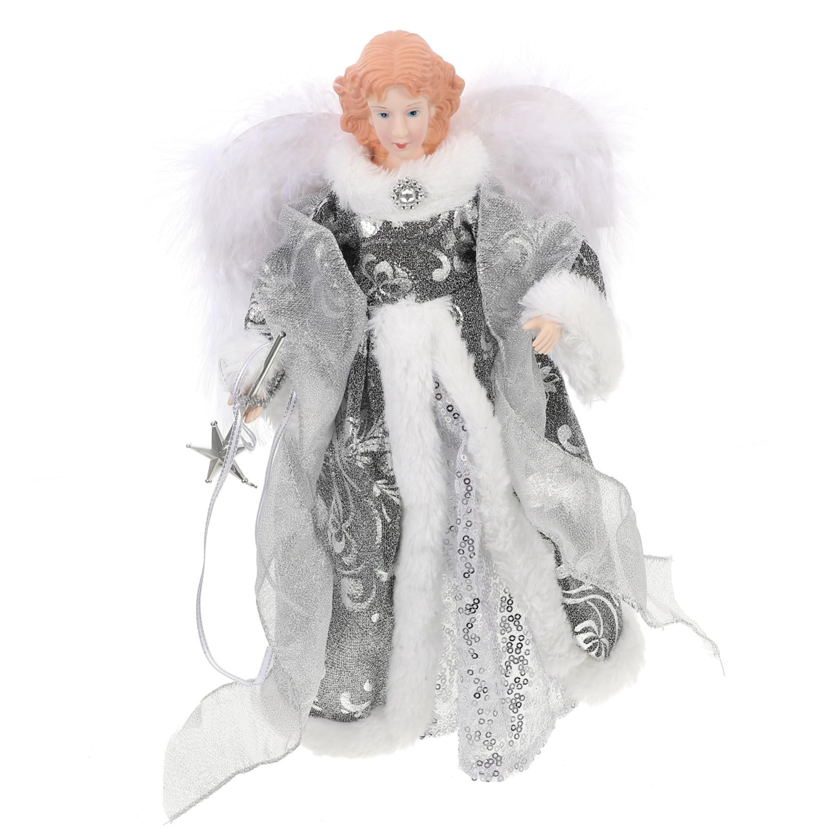 GANAZONO Engel Figur Weihnachten Baumspitze Kleine Engelsstatue für Dekoration Weihnachtsengel-Accessoire aus Hochwertigem Material
