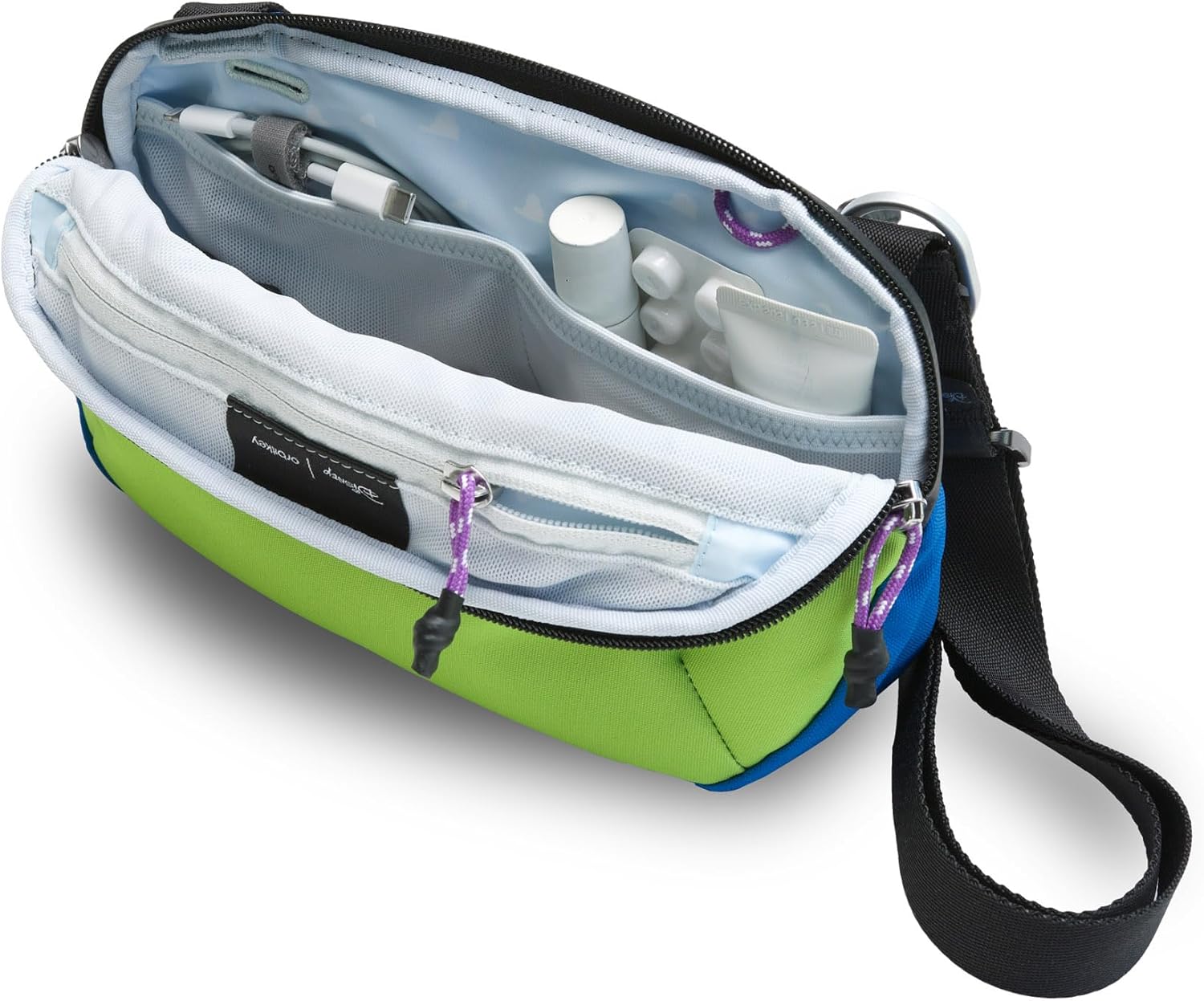 Orbitkey Disney™ Sling Mini 2L – Slim Everyday Crossbody Pouch with Weather-Resistant Exterior, Secure Front & Rear Zip Pocket, Mesh Organiser, Adjustable Strap (Alien)