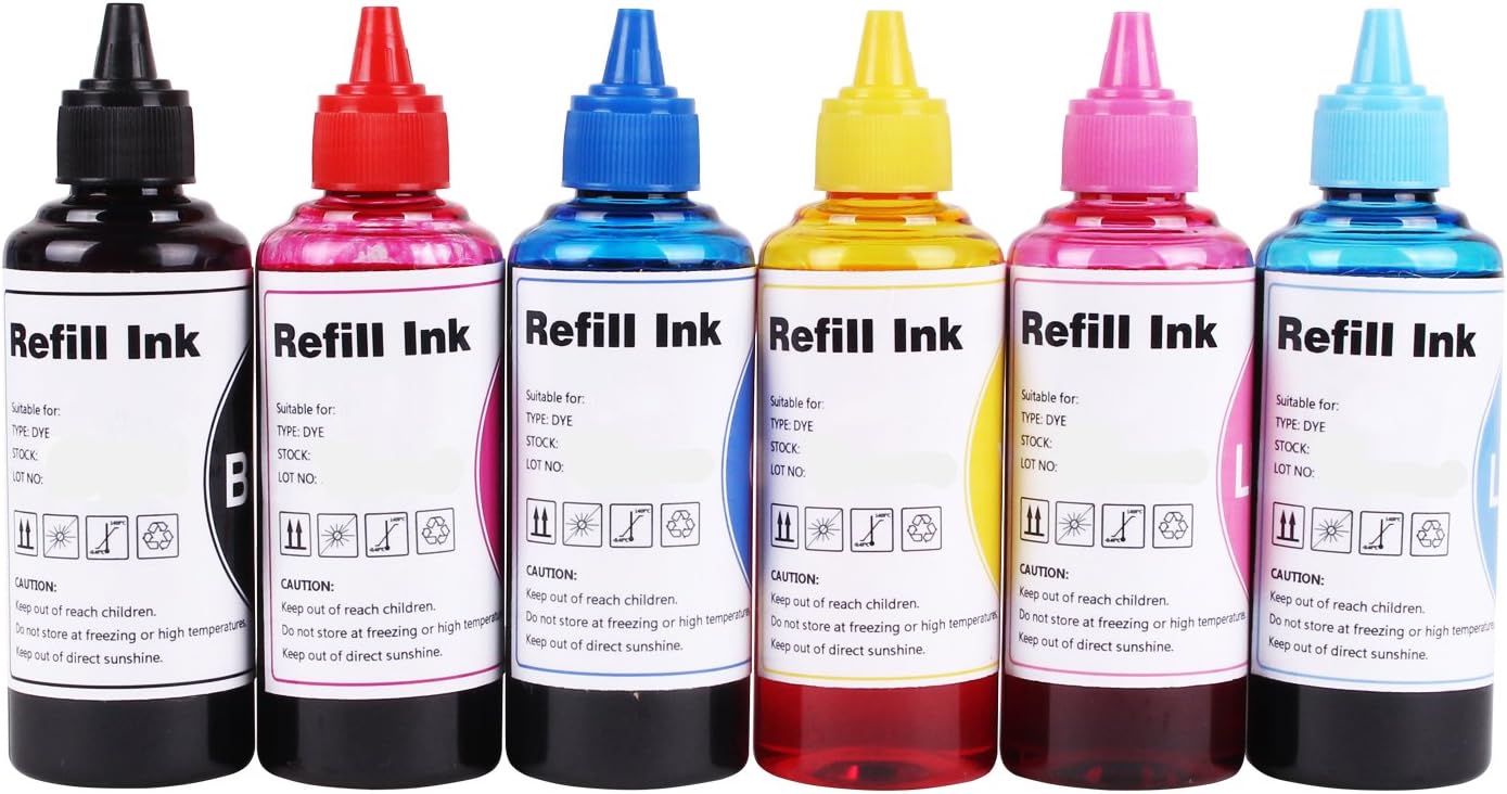 CoYlBod Refill Ink Kit for 02 02XL Photosmart C5100 C5140 C5150 C5180 C6100 C6150 C6180 C6200 C7280 C7250 C7283 C7275 C8180 D7245 D7255 3210 3310 D6160 D6280 D7280, for Refillable Cartridges or CISS