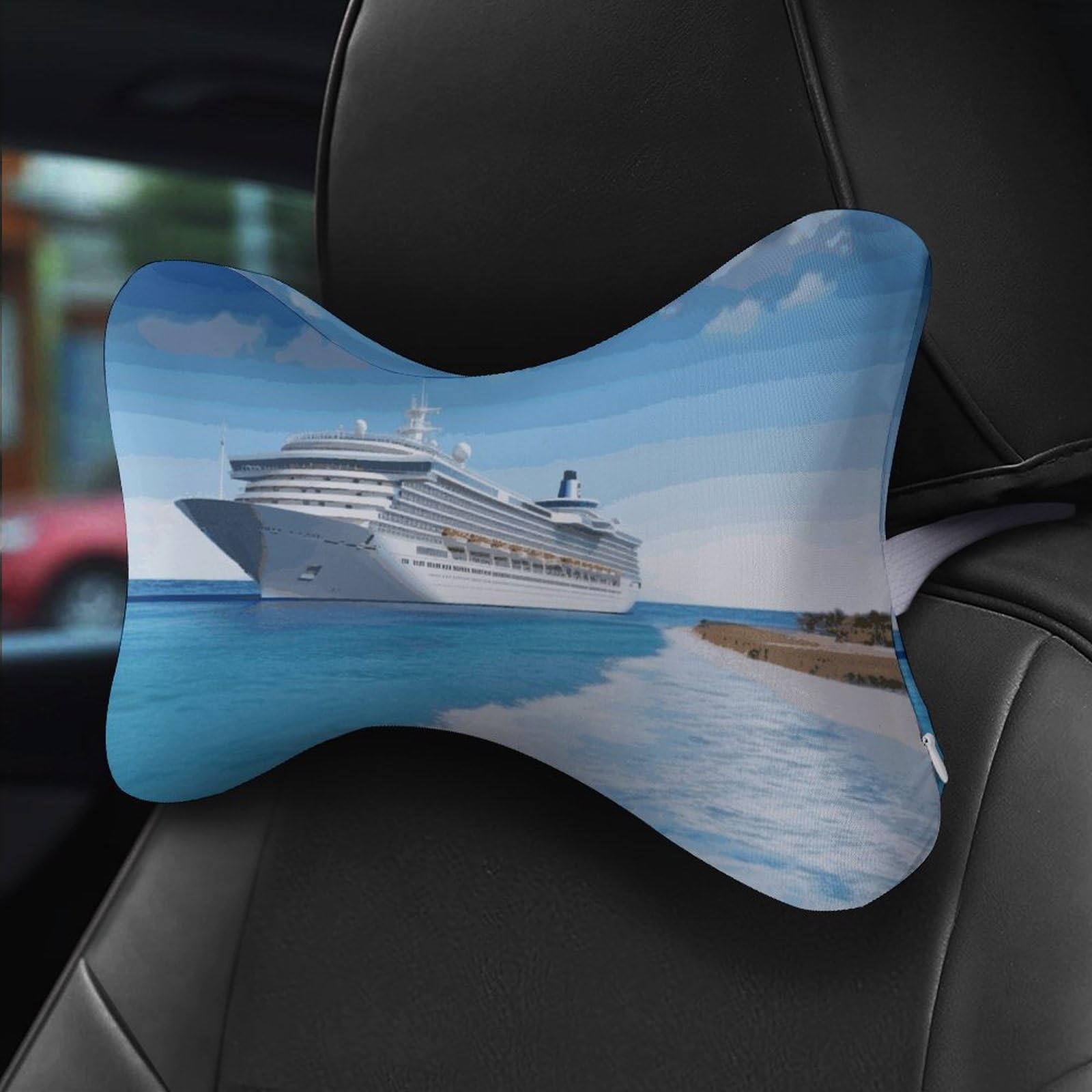 Cuscino per nave da crociera sul mare, cuscino in memory foam, fornisce supporto per il collo, cuscini per auto da viaggio per sedili auto e uffici domestici.