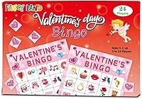 Vista 2 de Fancy Land Valentine's Day Bingo Game for Kids 24 Players Valentine Party Game