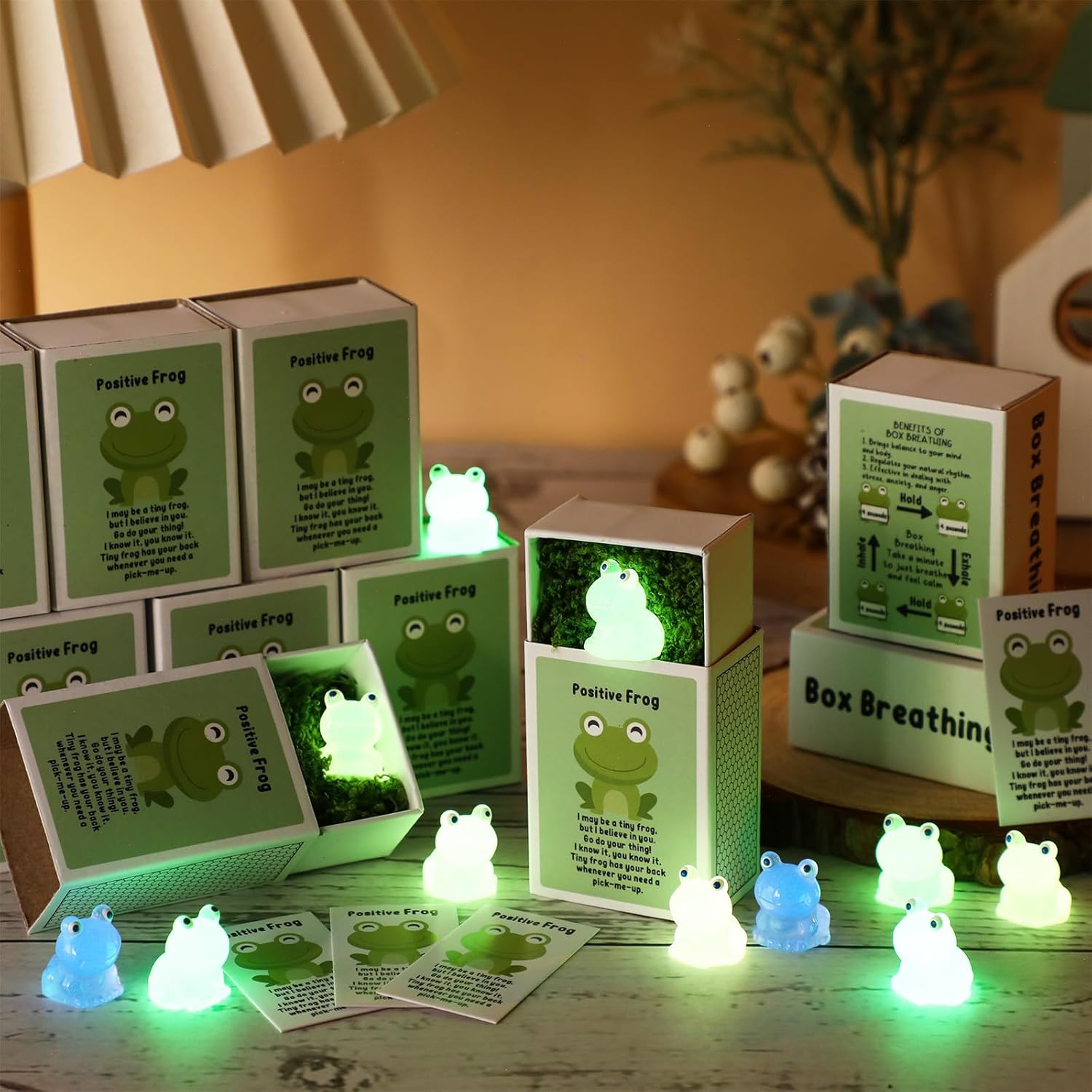 Wonderjune 36 Sets Employee Appreciation Office Gifts for Coworker Team Thank You Gift Positive Support Pocket Hug Frog Appreciation Gift for Employee Staff Nurse Volunteer