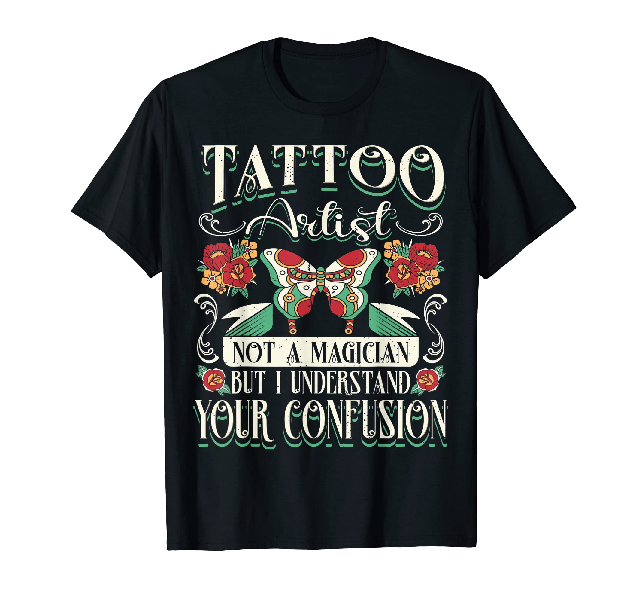 Funny Tattoo Artist Gifts JoElNoT-Shirt for Women Tattoo Artists, Black, Small, Long Sleeve, V-Neck, Casual Humorous ModernOEKO-TEX STANDARD 100