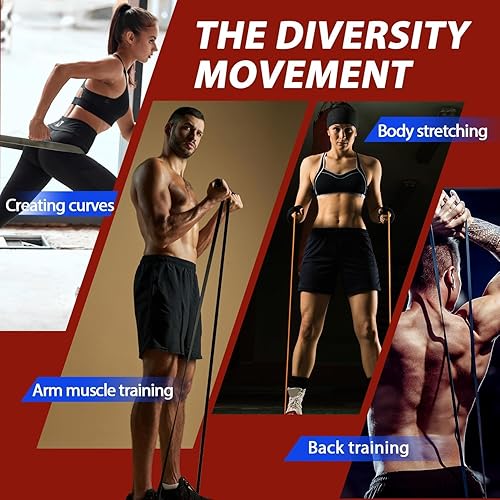 Miniatura 4 de LEEKEY Resistance Bands, Exercise Bands Pull Up Assist Bands - Workout Bands Set - Bands for Working Out,Band for Men and Women Fitness Training,