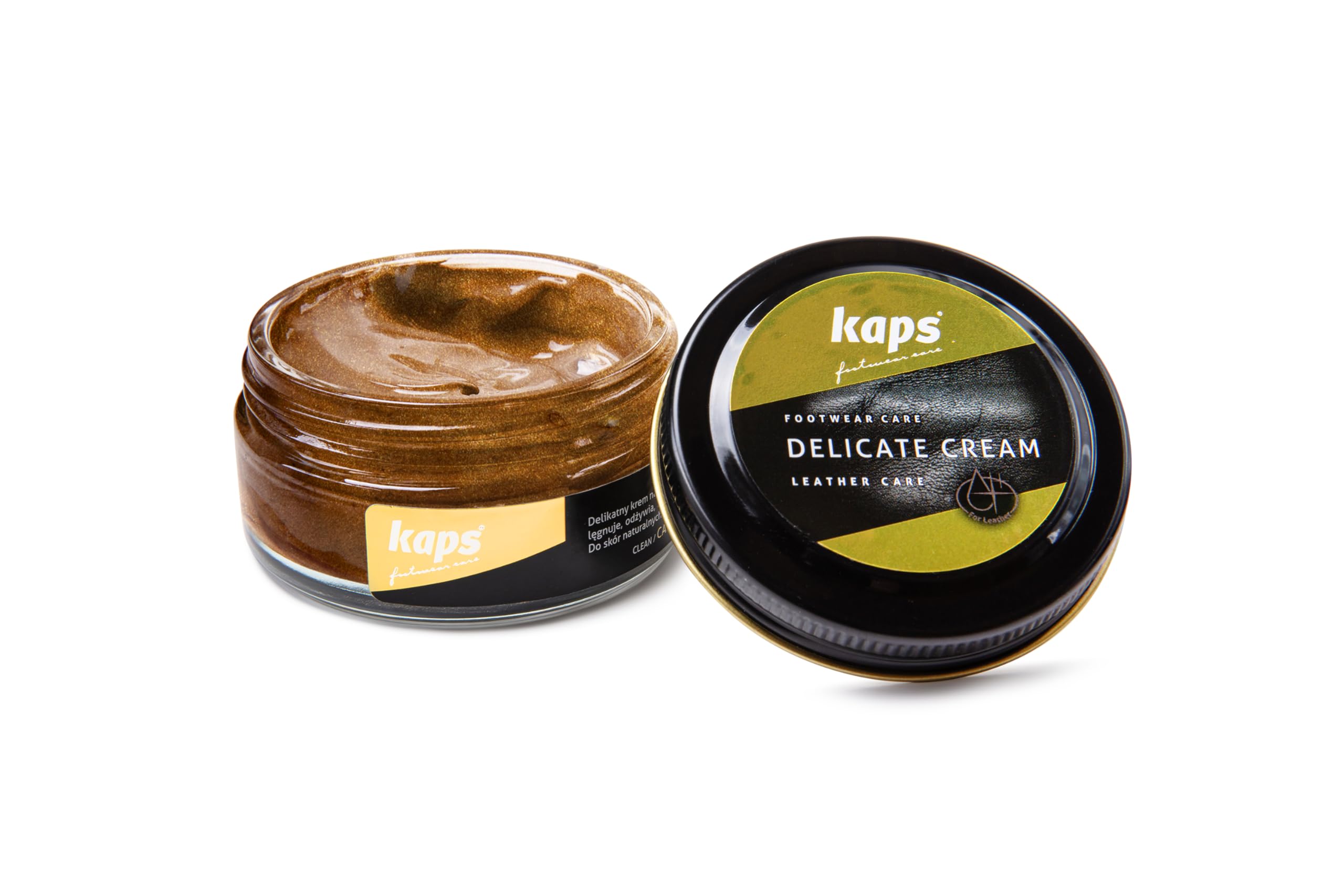 Kaps Leather Shoe Cream - Shoe Care Polish and Colour Conditioner | Refreshes Appearance | For Boots, Handbags, Furniture | Intensive Leather Care and Nourishing | 70 + Shades 50ml — view 86