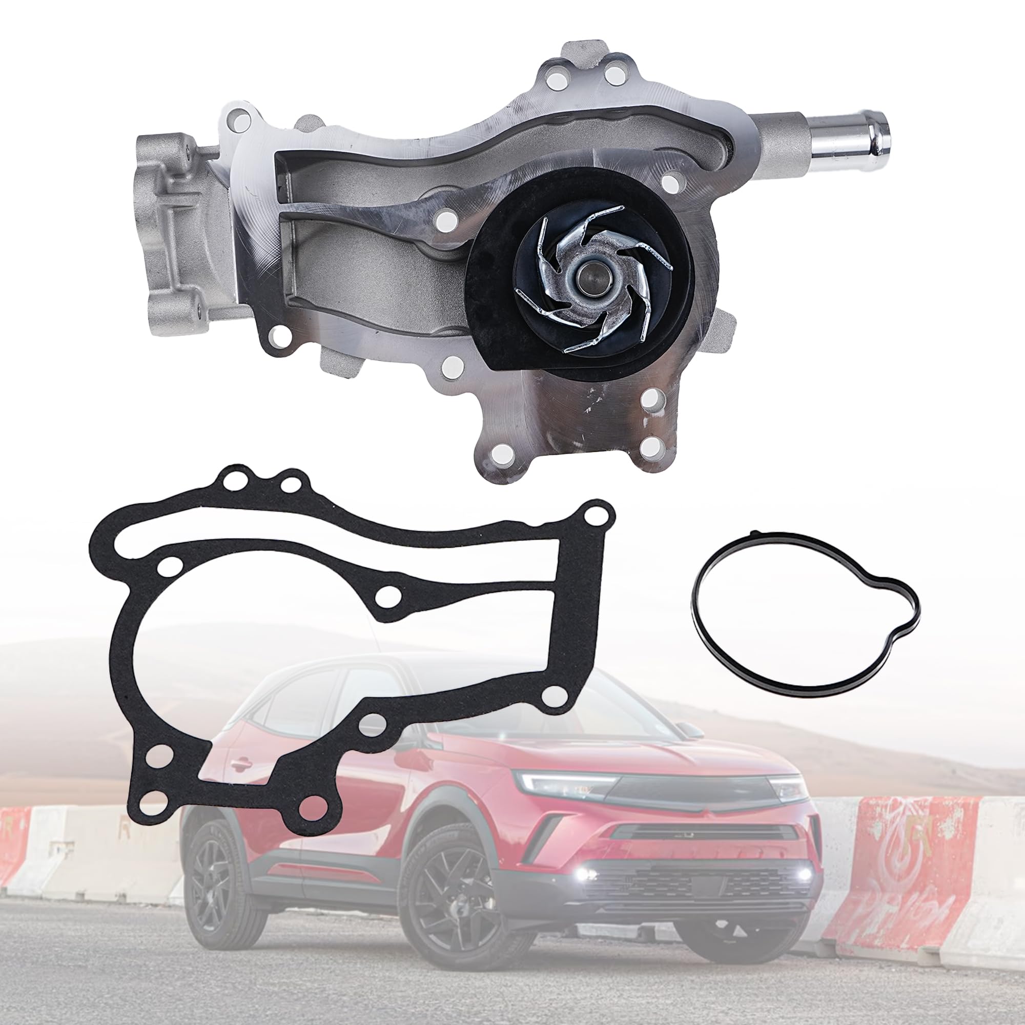 Pompa dell'acqua del motore con guarnizione di ricambio per Opel Astra J/Corsa D,E/Insignia A/Meriva B/Zafira Tourer C/Mokka/Cruze/Orlando sostituisce OEM 55587345, 55561623, 55579016