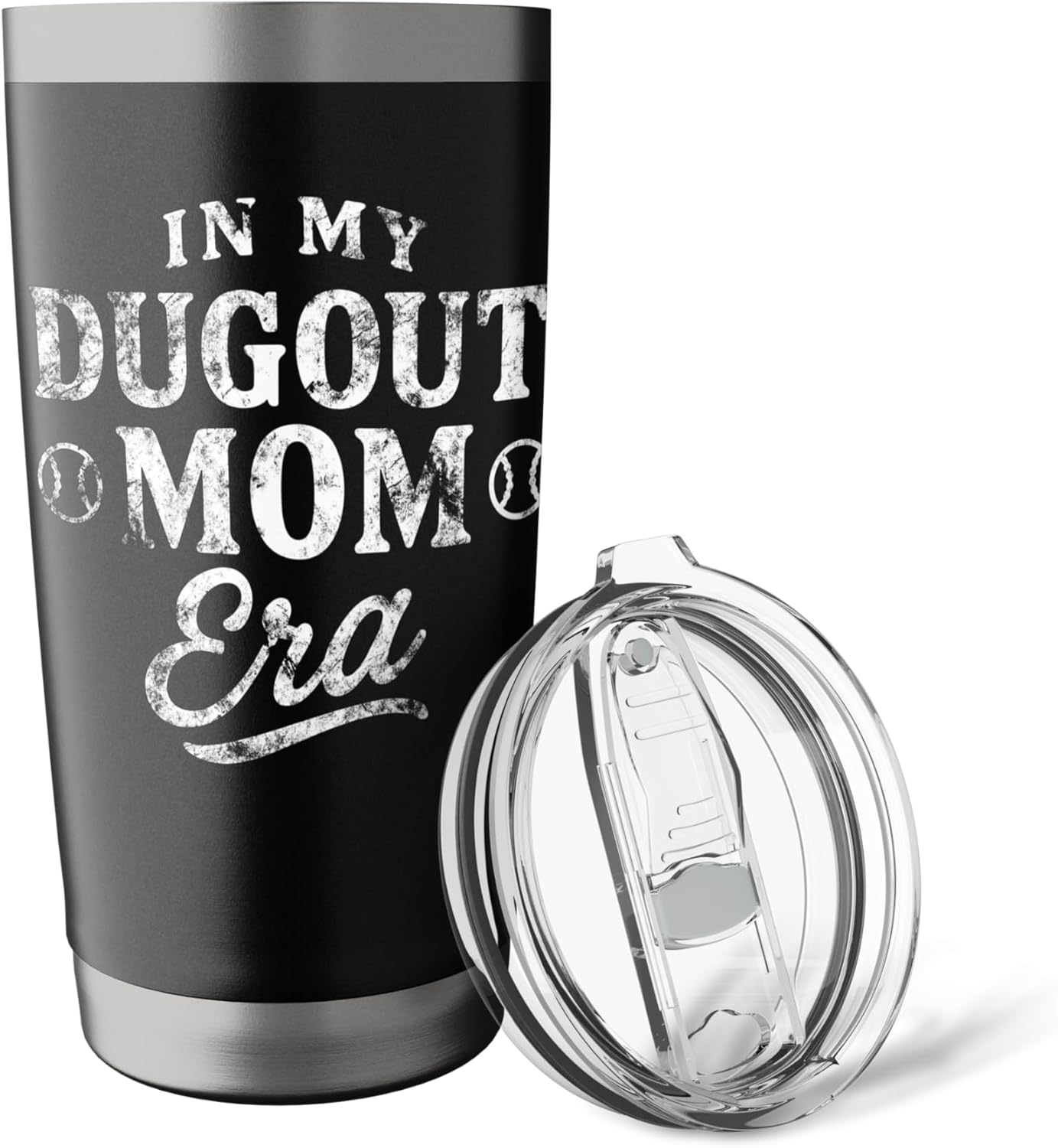 Cute Baseball Mom Design In My Dugout Mom Era Stainless Steel Insulated Tumbler - Image 5