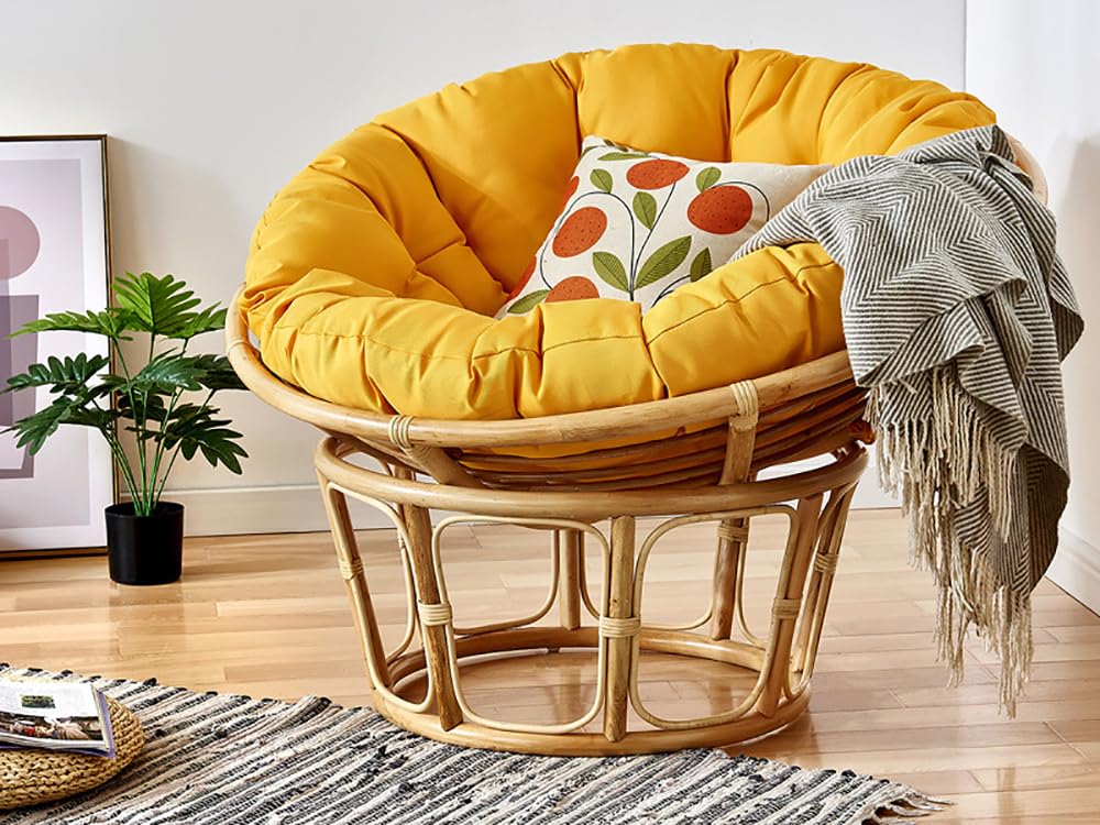 160cm Coussin pour Loveuse Fauteuil Rond Impermeable Coussin Salon de Jardin Exterieur Coussin Fauteuil Papasan Coussin Chaise Ronde Rotin Coussin Balcon, Terrasse - Gris