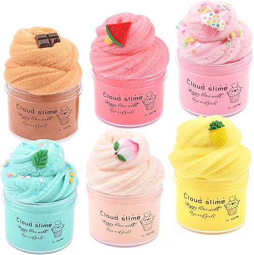 Miniatura 7 de Paquete de 2 slimes de algodón de hoja de menta, melocotón y nube, supersuaves y antiadherentes, para niños y niñas