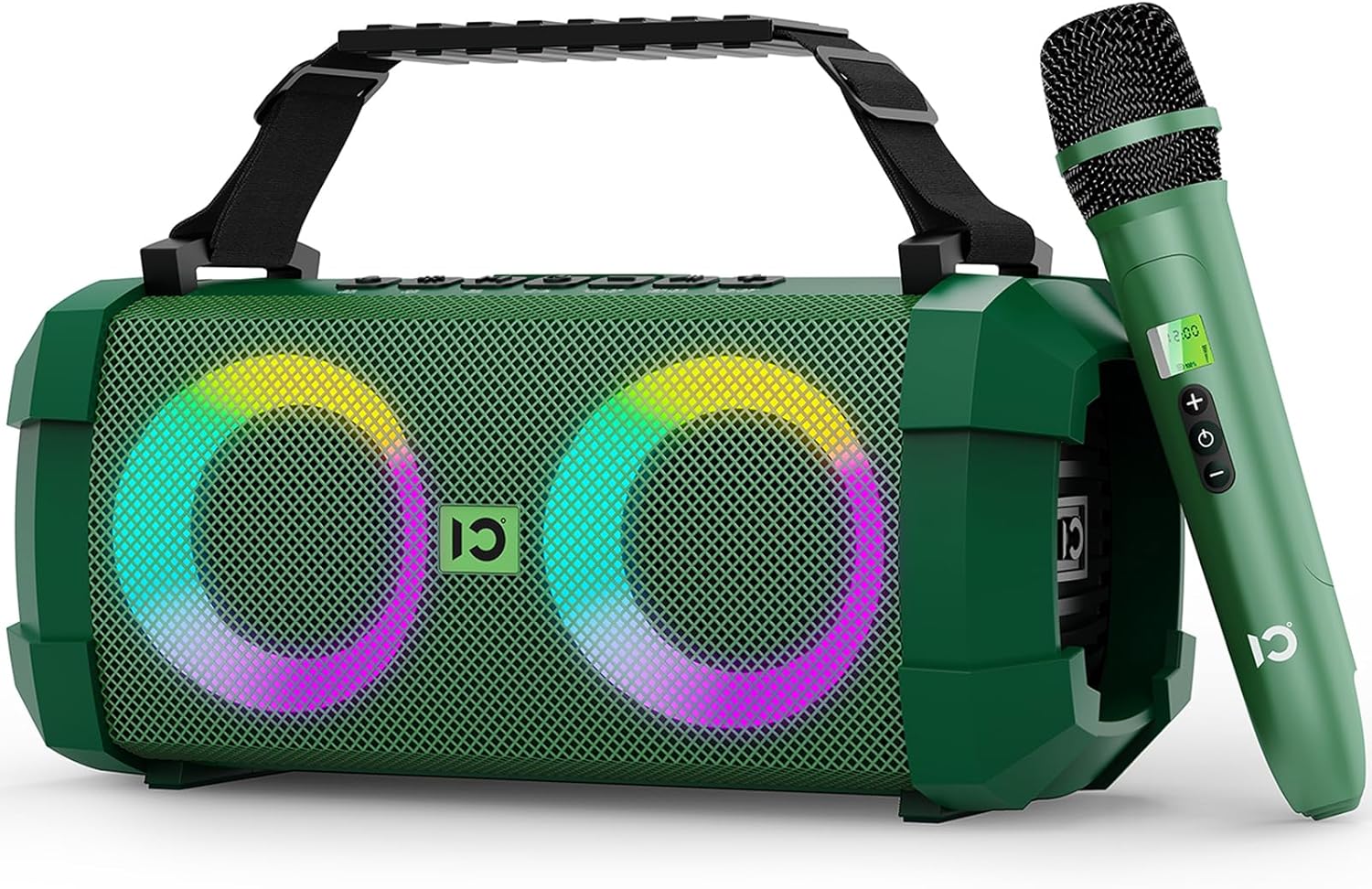 SHIDU 60W Portable Bluetooth Speaker with Wireless Microphone Party Microphone and Speaker Set for Outdoor, Bluetooth Boombox with 5 Lights /3 Sound Effects/UHF Microphone/Deep Bass/TF/U-Disk