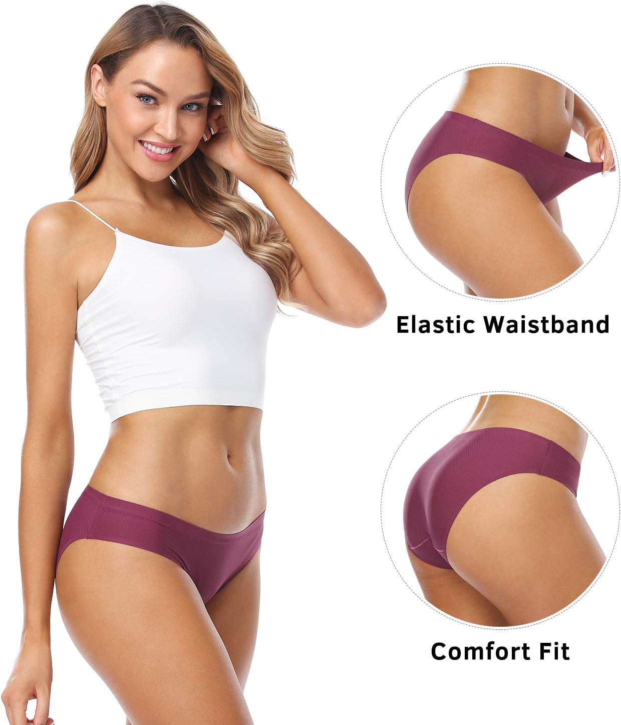 Wealurre Breathable Underwear Women Seamless Bikini Nylon Spandex Mesh Panties - Image 2