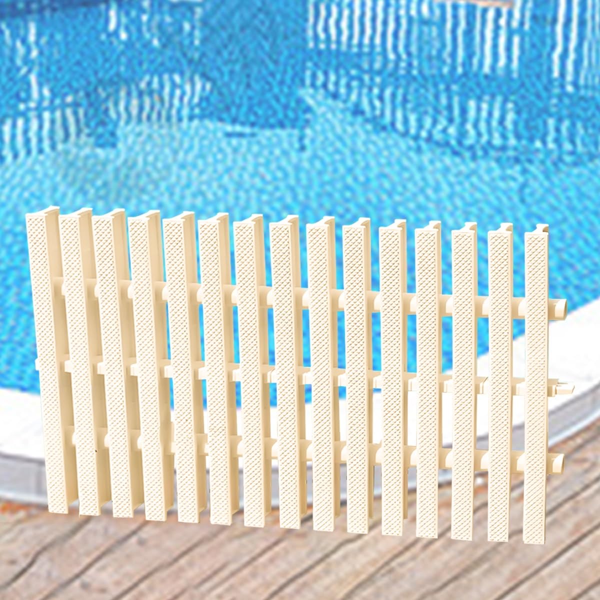 Genérico Rejilla de plástico ABS Duradera para Piscinas - 3 Piezas de 30x100 cm. Tapa de Drenaje para Uso Interior y Exterior. Tira de Rejilla de fácil instalación para una gestión eficiente del Agua