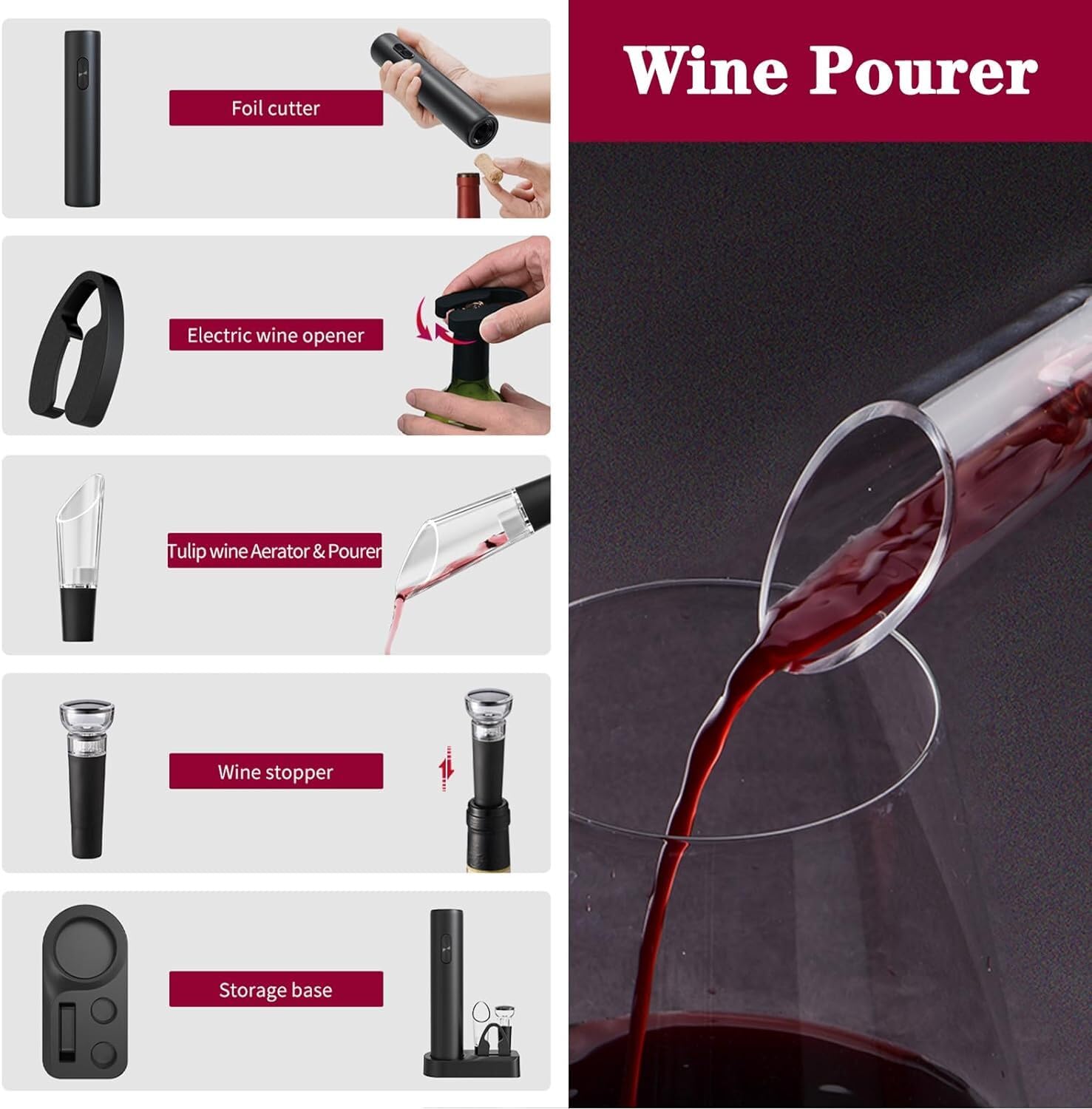 Profesjonalny automatyczny elektryczny otwieracz do wina VINOCORK