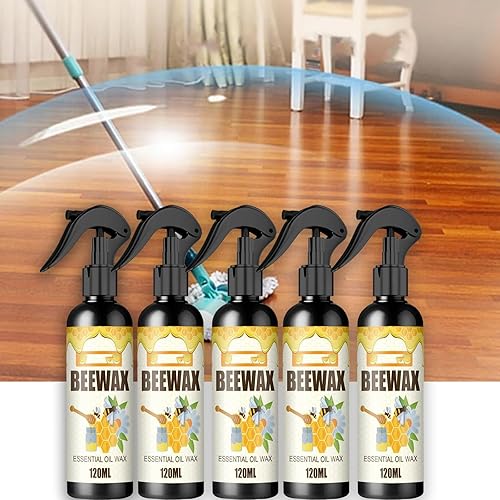 Spray de cera de abeja micromolecularizada natural, espray de cera de abeja micromolecularizada natural para suelo de madera (5 unidades)