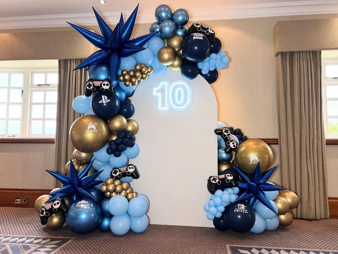 Blue and Gold Balloons, 60pcs 12 Inches Navy Blue Gold Confetti Balloons image 3