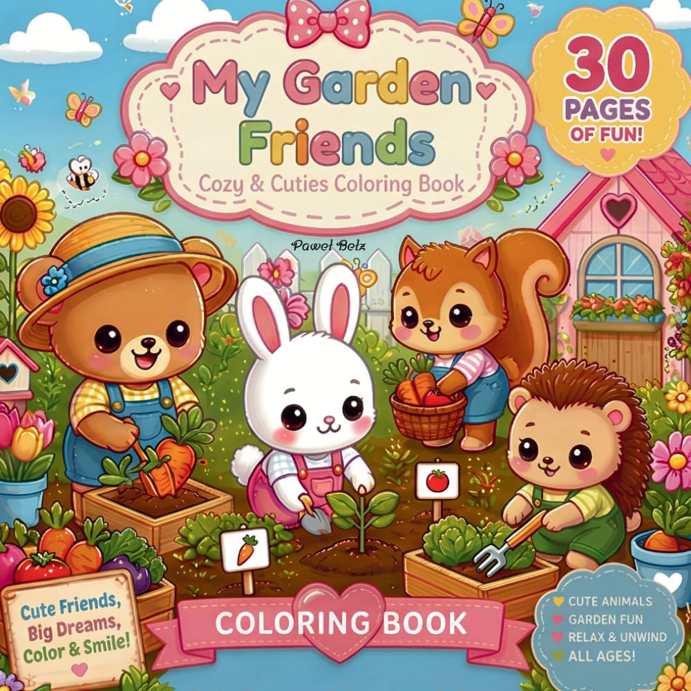 My Garden Friends: Cozy & Cuties Coloring Book