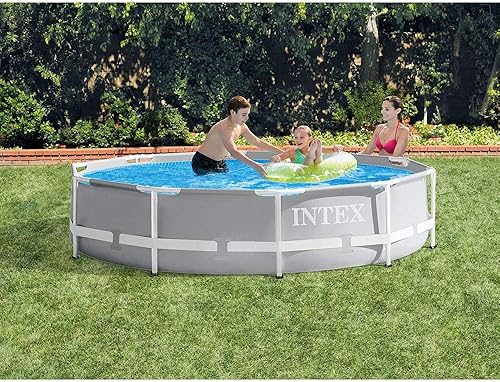 Miniatura 6 de Intex - Piscina de 9.8ft x 29.9in con cubierta redonda de 9.8ft sobre el suelo