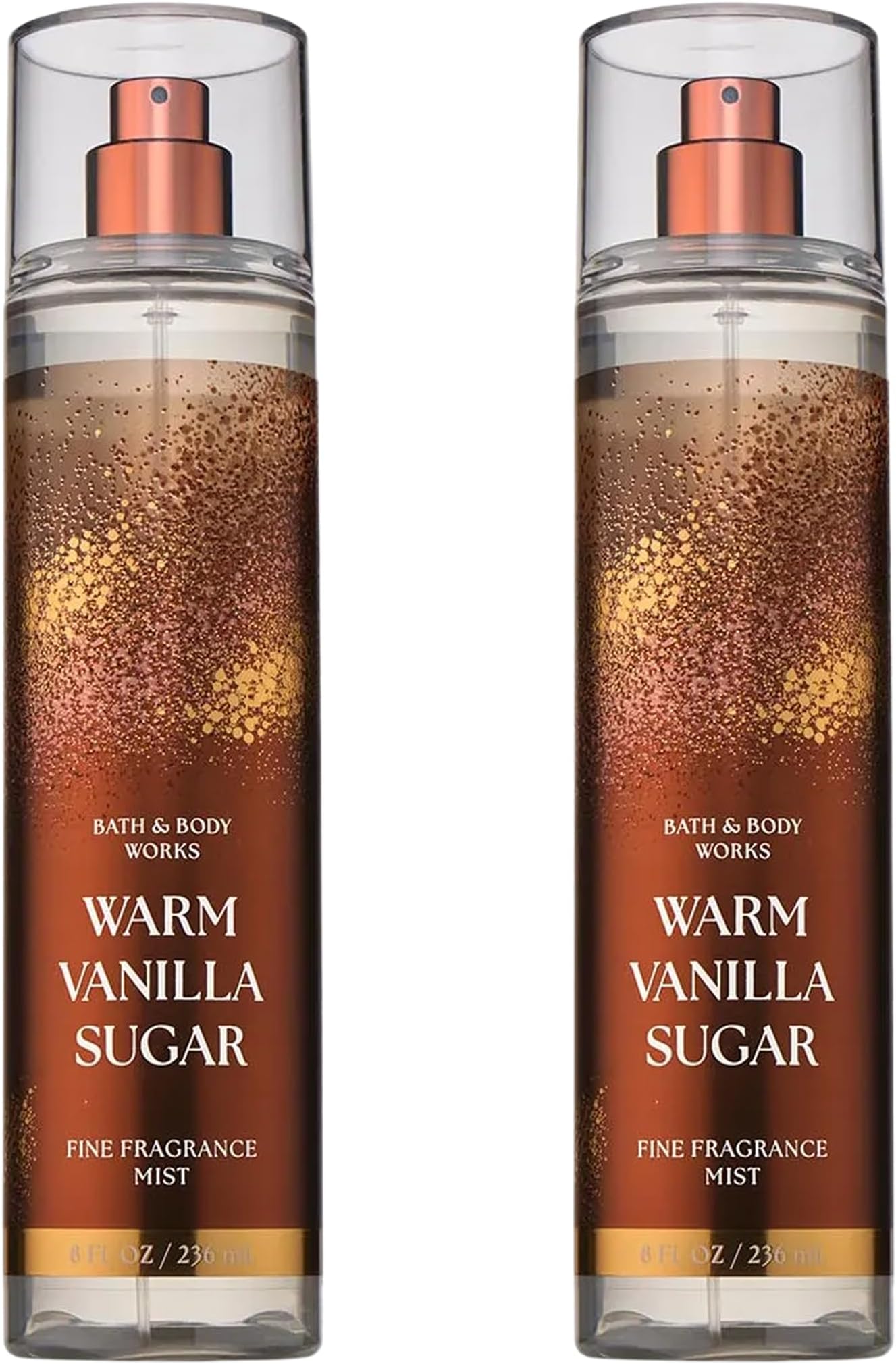 Warm Vanilla Sugar Fine Fragrance Mist, Body Spray & Perfume for Women, Long-Lasting Personal Fragrance, Sparkling Sugar and Sweet Vanilla Scent, 8 fl oz - 2 Pack