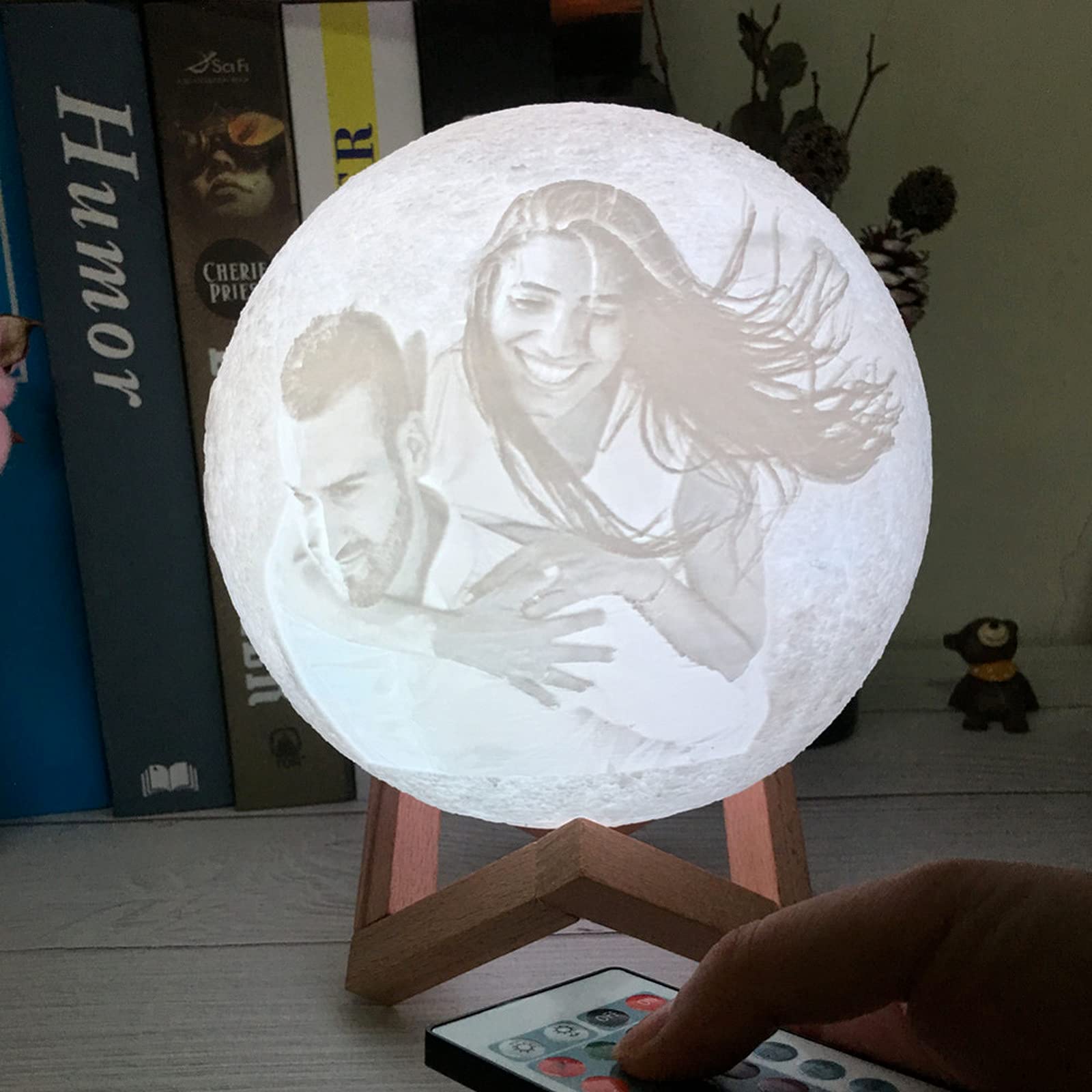 Lampada Luna Personalizzata Con Tua Foto - 5 Misure E 16 Colori, LED