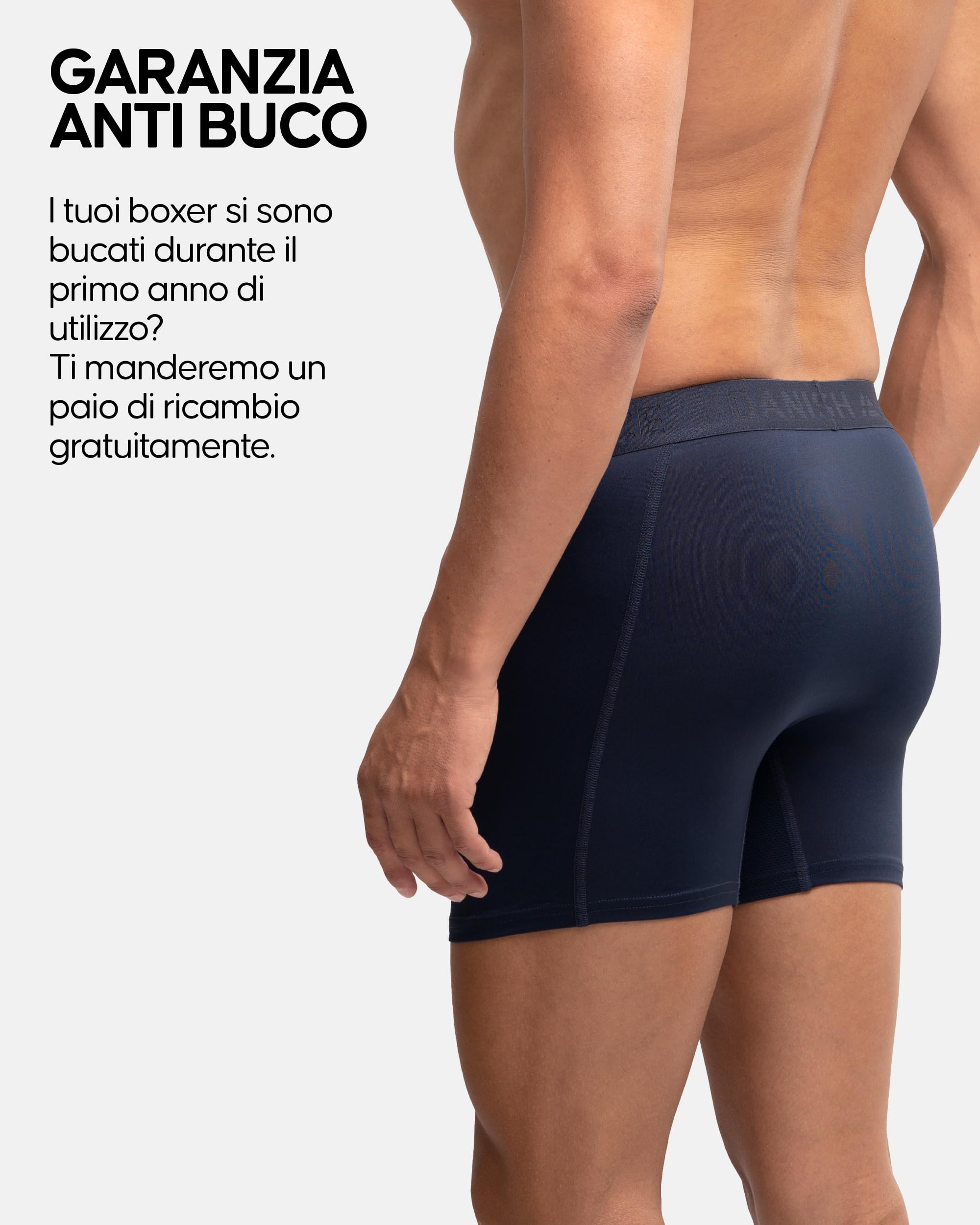 DANISH ENDURANCE Boxer Uomo Sportivi, Mutande Uomo Aderenti in Microfibra, Elasticizzato, Briefs per Sport da Uomo, 6 Paia