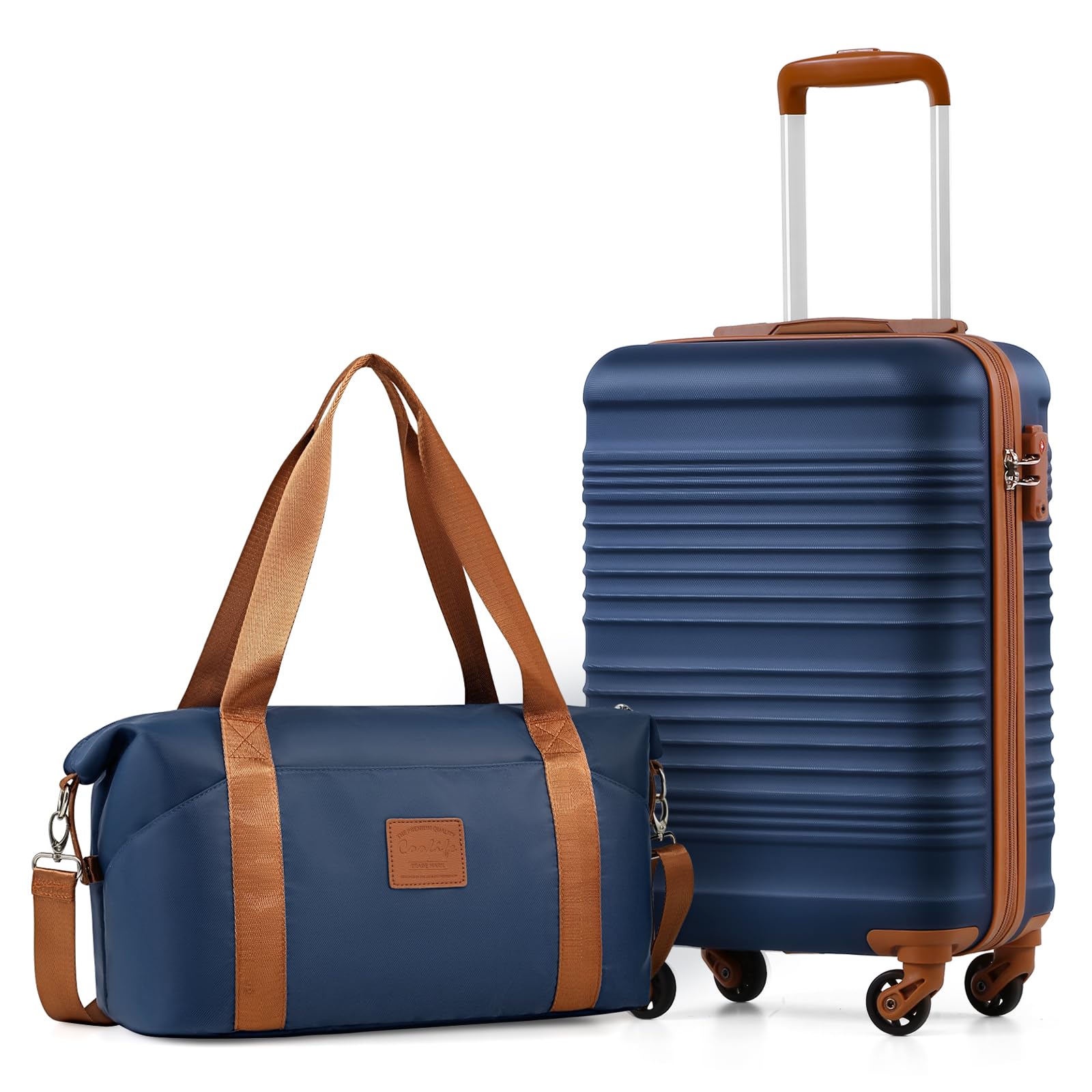 COOLIFE Kabinenkoffer 55X35X20cm für Ryanair Fluggesellschaft Handgepäck Kabinengepäck Leichtgewicht mit TSA-Schloss und 4 Spinner-Rädern 2 Jahre Garantie