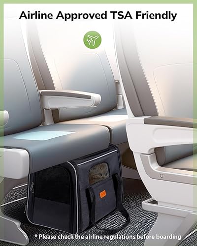 Miniatura 9 de morpilot - Bolsa de transporte para mascotas, portátil, de tela plegable, para perros o gatos, jaula para mascotas con zíperes de seguridad con