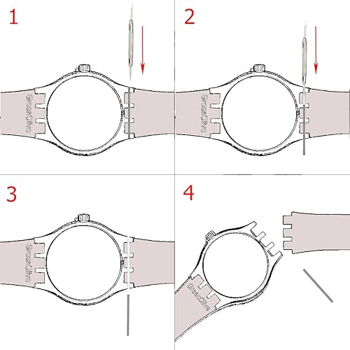 Miniatura 6 de GreenOlive Banda de reloj de correa de reloj de goma de silicona impermeable de reemplazo ultrafino para la serie de piel de muestra