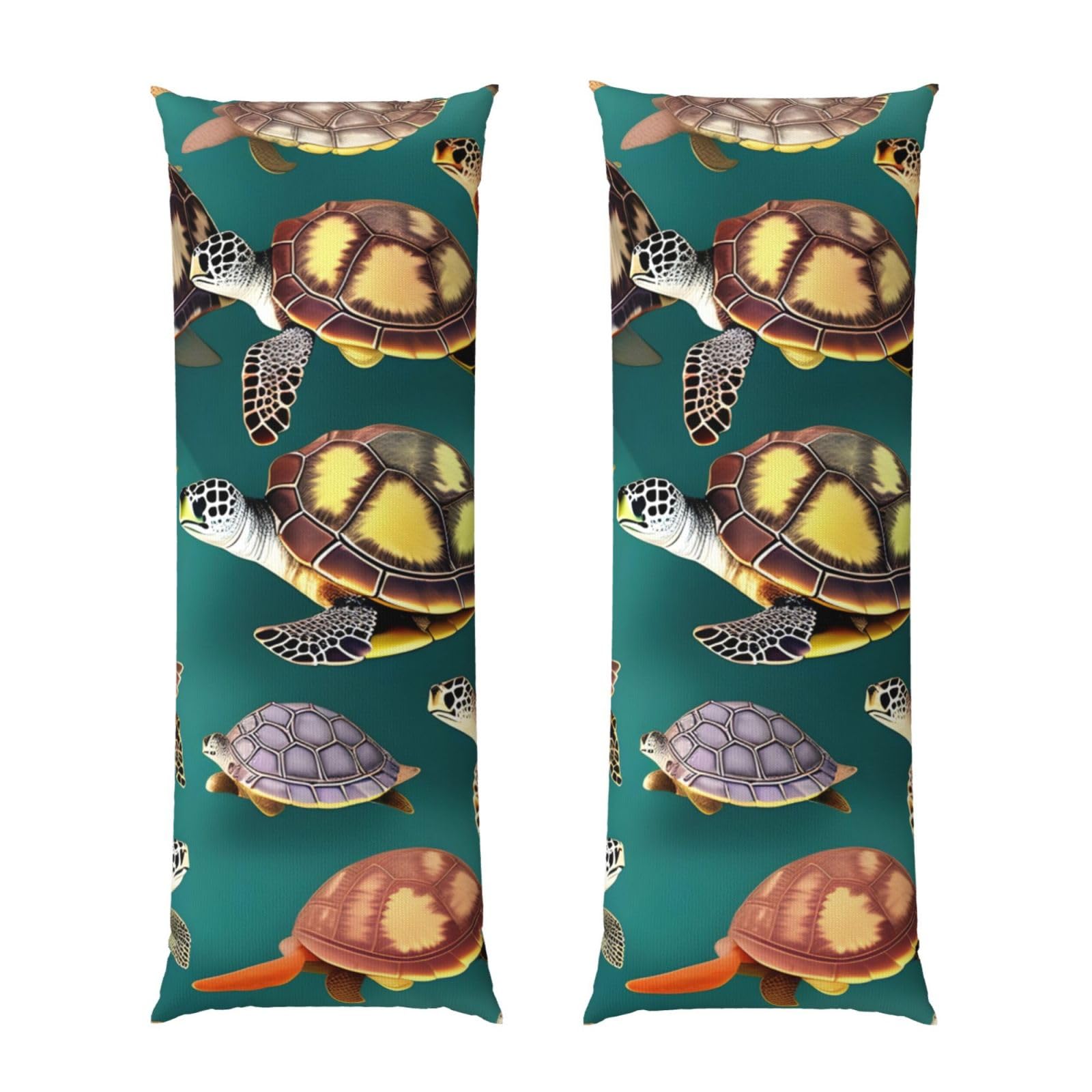 Housse de coussin de corps tortues de mer pour une ambiance de chambre côtière et cocooning