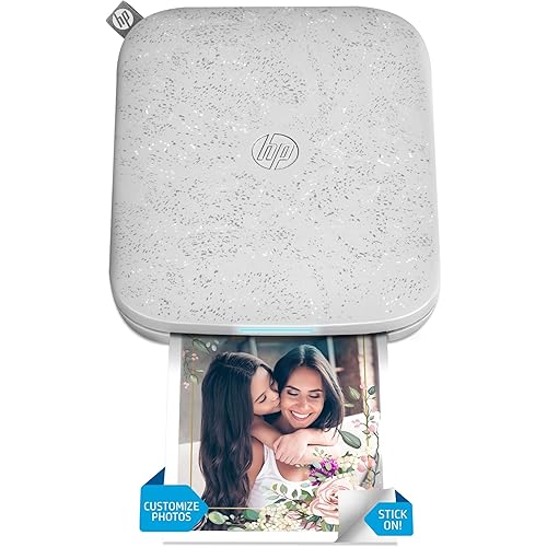 HP Sprocket 3x4" Instant Smartphone Photo Printer - Portable Color Wireless Mobile Printer - Zink Sticky-Back Photos - Print from Compatible iOS & Android Devices with Bluetooth w/the Creative App