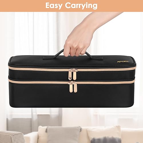 Miniatura 6 de APOKE Funda de viaje de doble capa compatible con Revlon One Step cepillo secador de pelo original 1.0 y Plus 2.0, estuche de transporte ligero