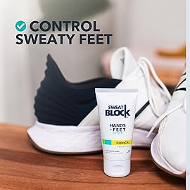 SweatBlock Clinical Strength Antiperspirant Lotion for Hands and Feet 2 Pack for Men and Women Hyperhidrosis Treatment for Excessive Sweating Quick-Dry Moisturizing Formula with Aloe and Vitamin E