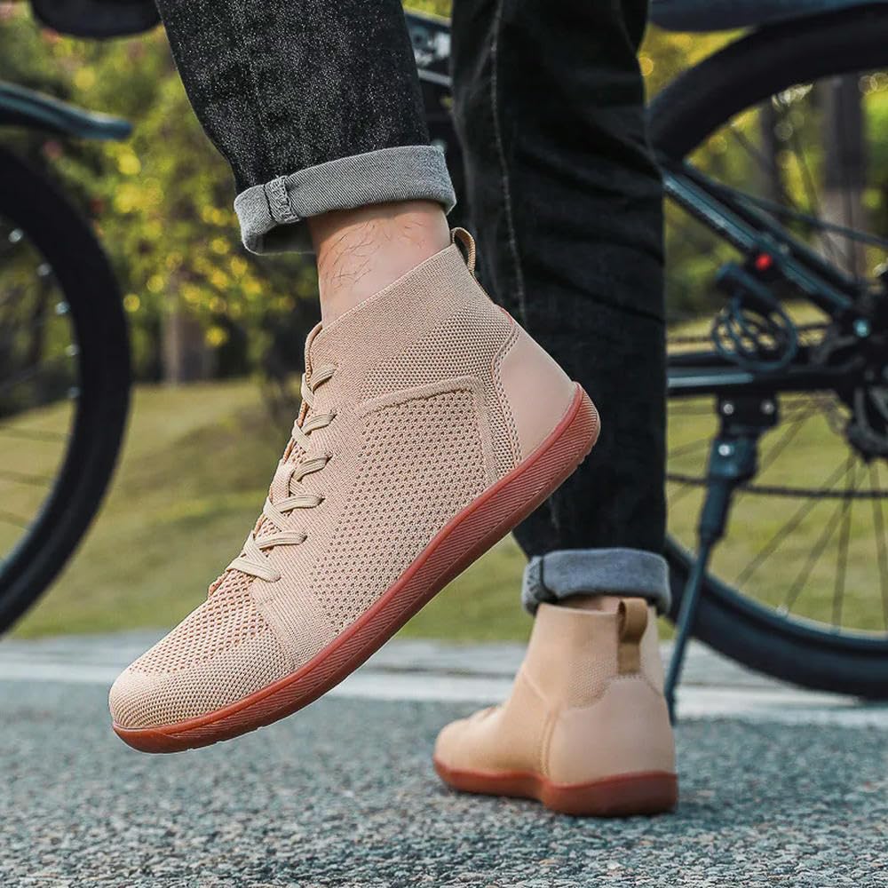 QXDZSW - Scarpe da ginnastica da uomo con punta larga, in rete, traspiranti, casual, alte e leggere, per ciclismo, sport e passeggiate, 2505 Nero, 41 1/3 EU