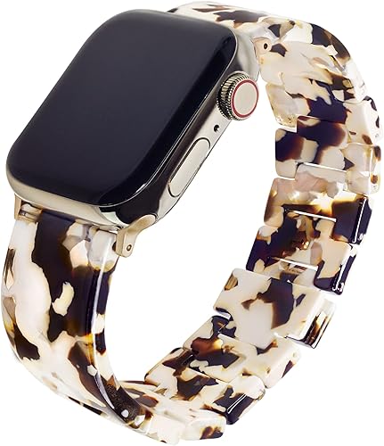 Miniatura 8 de Luroza Correa de reloj de resina compatible con Apple Watch Series 87SE654321 para mujer