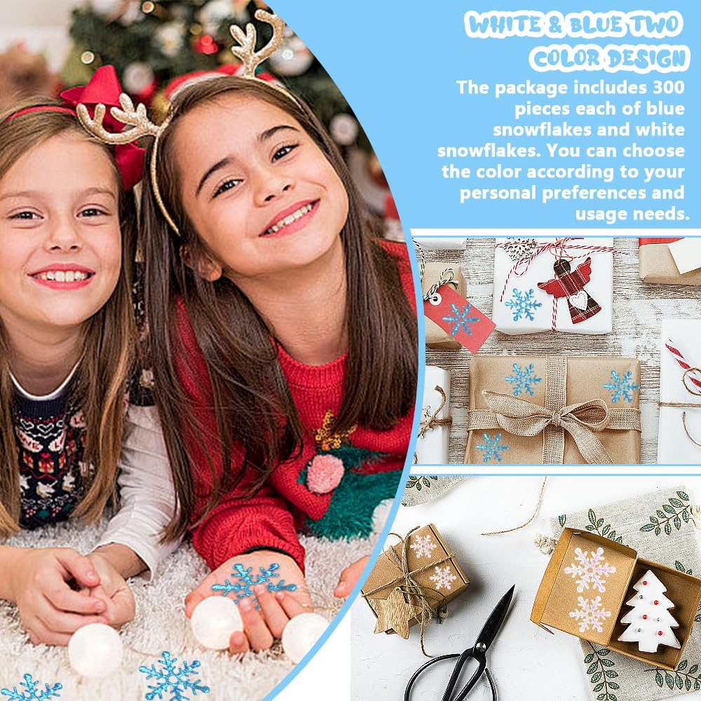 600 Stück Weihnachts Schneeflocken Konfetti - Papier Streudeko Für Tischdeko, Winter- & Frozen-Partys