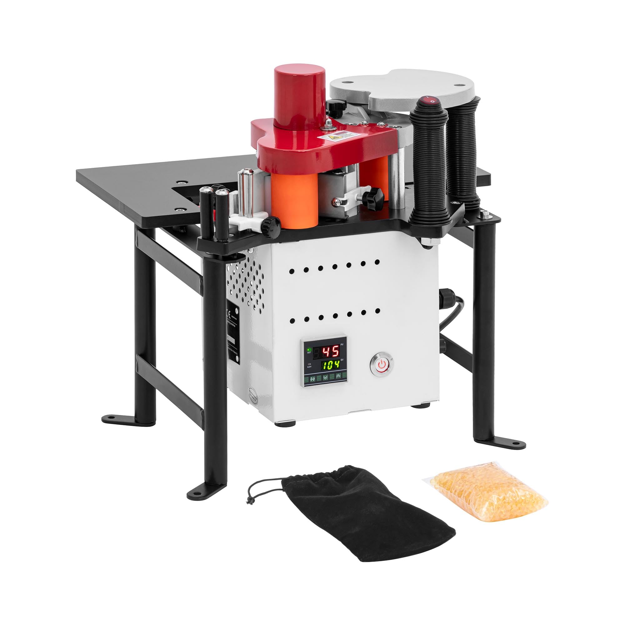 MSW MSW-EDGE-L1 Plaqueuse de chant mobile 765 W Vitesse d'entraînement 5 m/min 120-180 °C - Plaqueuse de chant portative Encolleuse de chant
