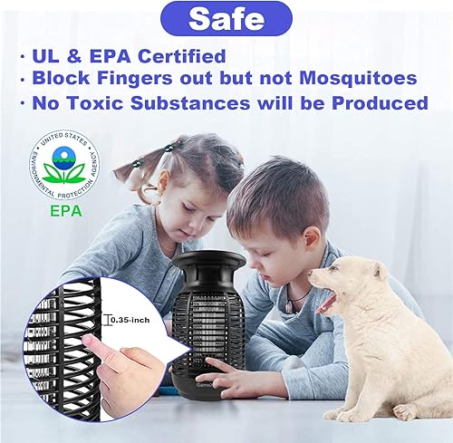 Miniatura 8 de Matamosquitos eléctrico matamoscas para exteriores y insectos, matamoscas eléctrico Zap Mosquito paquete de 2