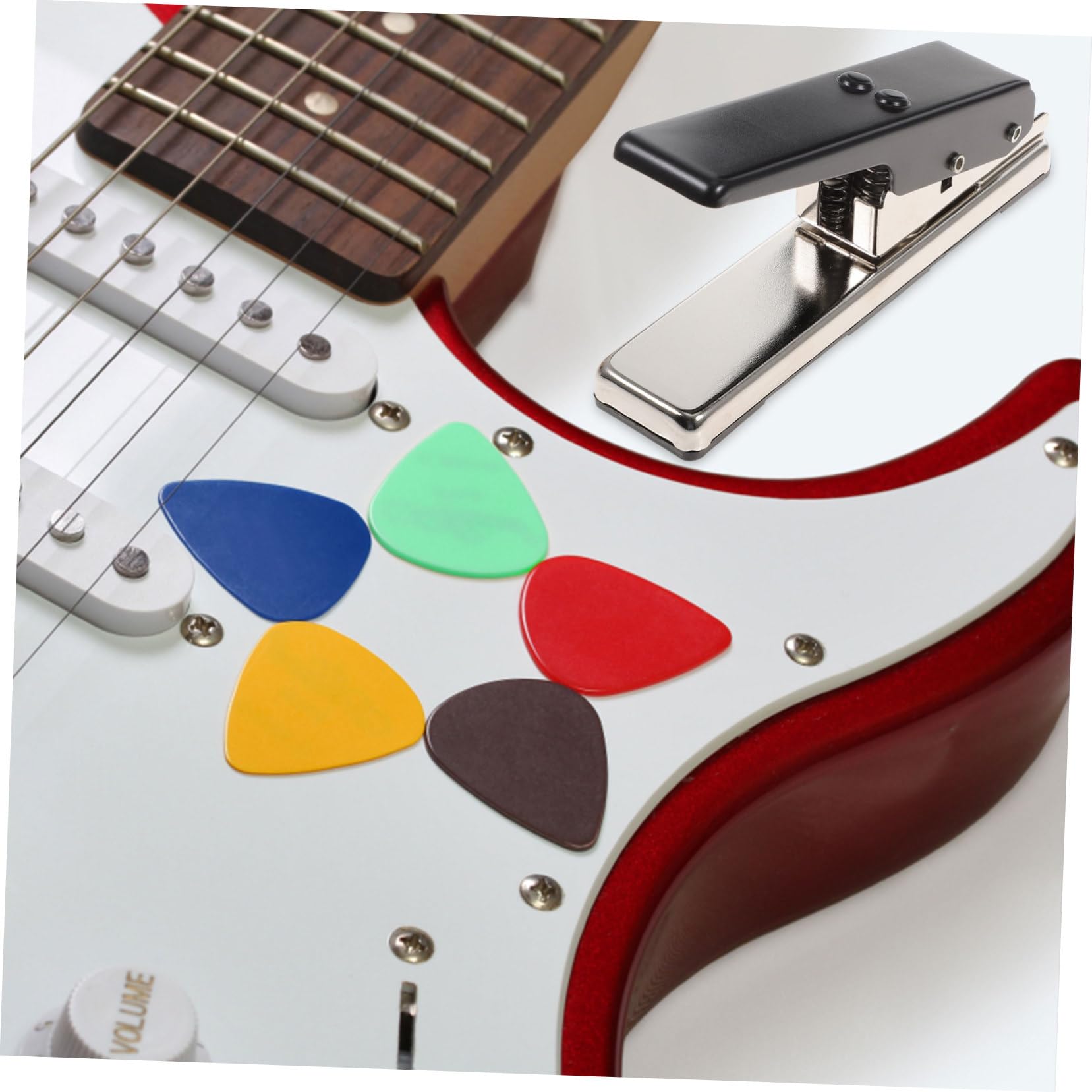 UPKOCH Plectrum Cutter Für Gitarre Und Bass Werkzeug Individuellen Herstellung Von Gitarren-picks Karten Schwarz