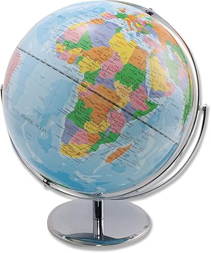 Miniatura 2 de ADVANTUS globo terráqueo de escritorio de 12 pulgadas con océanos azules (30502)