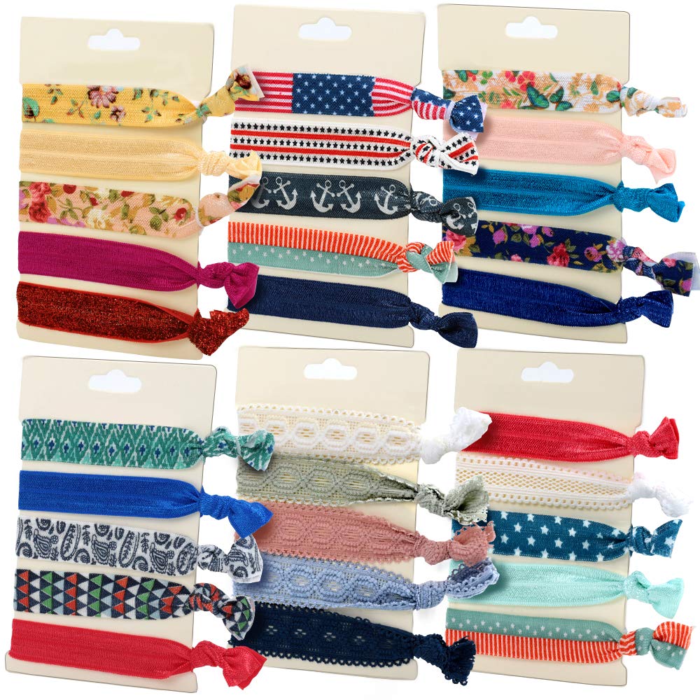 30PCS Elastic Hair Ties