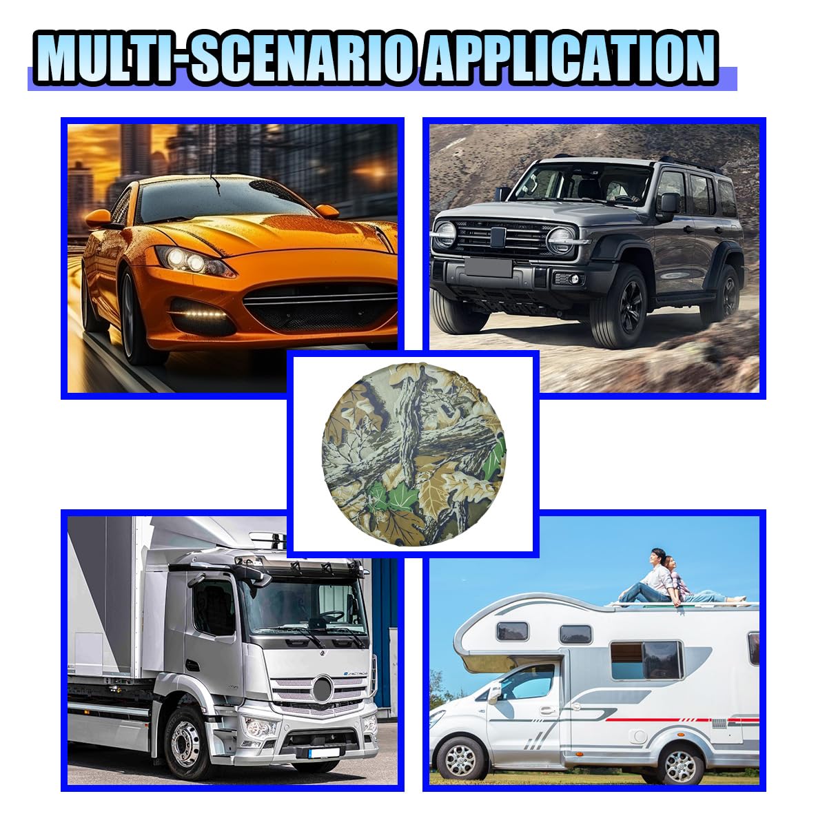 Car Steering Wheel Cover Sun Shade 18 Inch Anti-Heat Sunshade Protector Cover Waterproof Steering Wheel Covers Sun Block — view 5