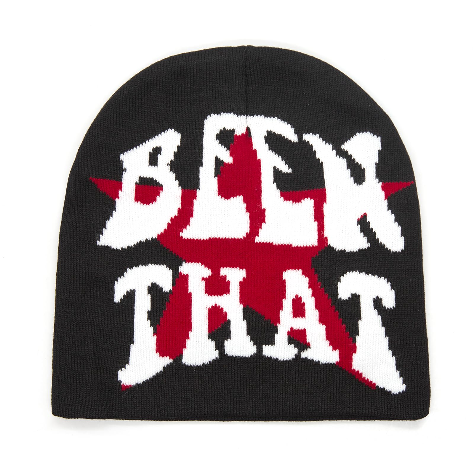 YAMEIZE Stern Beanie Mütze Herren Damen Buchstabendruck Mütz