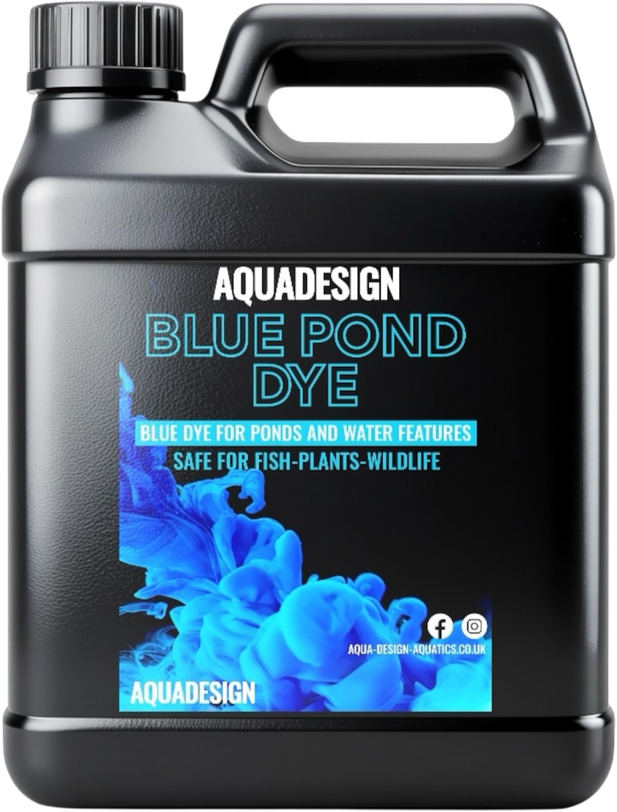 AquaDesign Teinture liquide bleue pour bassins et bassins - Traite 40 000 l - 1000 ml