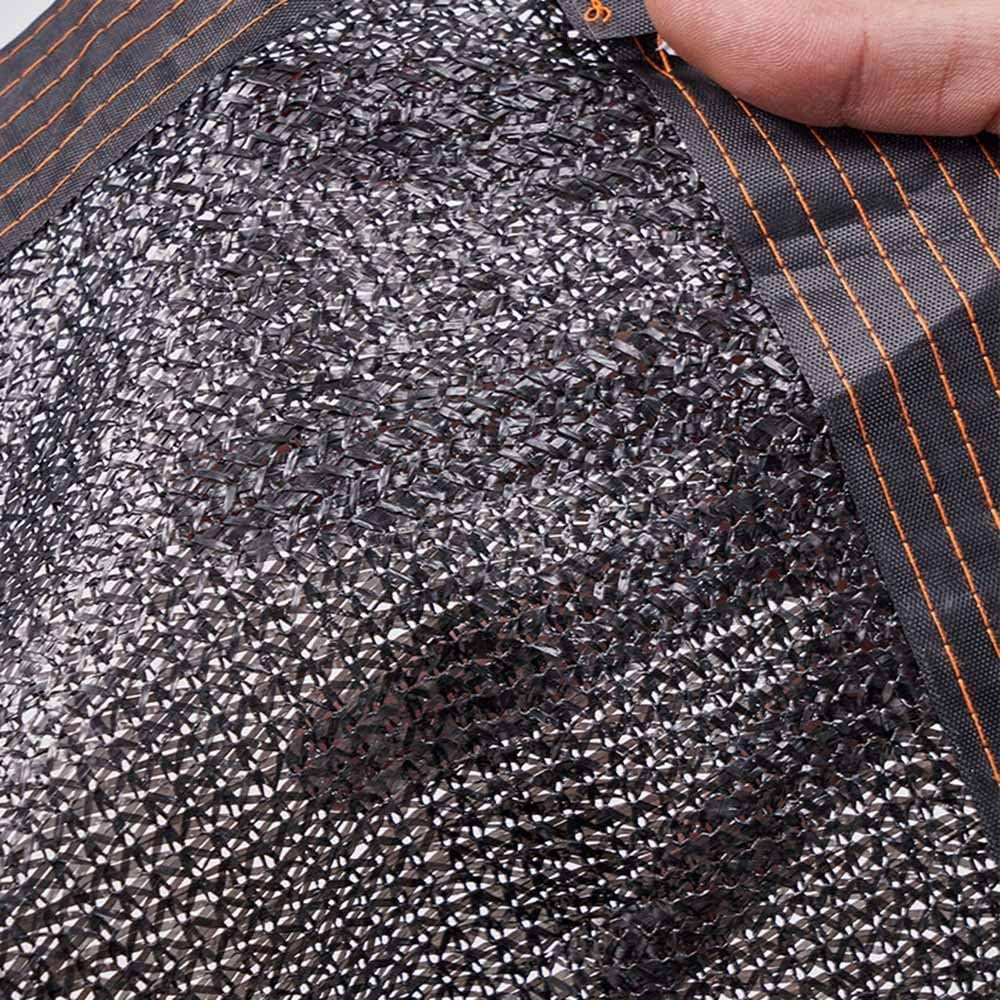 Tela de malla negra 90 % resistente a los rayos UV para jardín, estanques, invernaderos, patios y cocheras al aire libre, 3 x 9 m, con ojales, ideal para protección de plantas